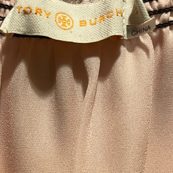 ** Tory Burch Light Pink Silk Embroidered Blouse - Picture 4 of 15